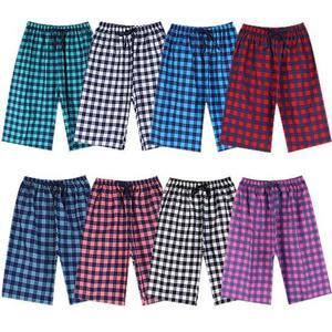 (보슈아)3107국산체크파자마바지하의7부 사계절홈웨어