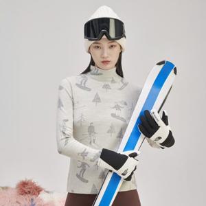 노스페이스 NT7AR89 여성 긴팔 목티 베일 스웨터 티셔츠