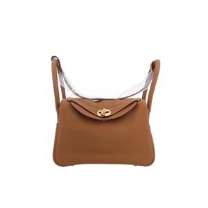 [엘러브] 새상품 에르메스 린디26 카멜골드 금장 K각인 5HB0623