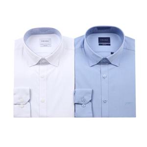 [예작(셔츠)]긴소매 슬림핏  모달 필라필 스판  스냅버튼 YJFSBS161-WHBL