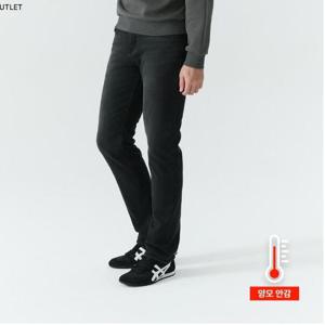 잠뱅이 HC09 남성양모 블랙 밴드 자수 스트레이트핏 AP4DIH805 BK