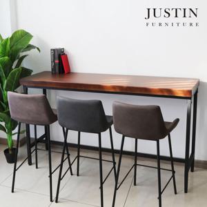 [저스틴퍼니처]허쉬 우드슬랩 홈바 테이블(1600)