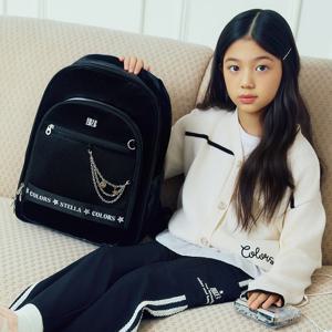 [베네통키즈] 샤인 메쉬 책가방_QCBG05611BK