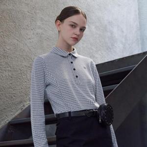 JDX DP01 동근에리 패턴 티셔츠 X2TLW8444