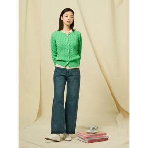 [빈폴레이디스]세미 와이드 데님 팬츠 - 블루 (BF5121C02P)