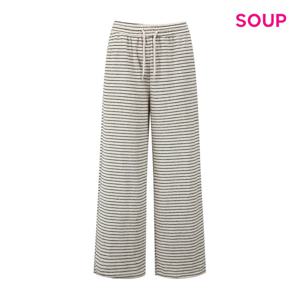 [숲]스트라이프 패턴 와이드 밴딩 팬츠 (S5BLP02)