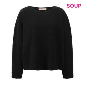 [숲]데일리 루즈핏 보트넥 라운드 니트 (S5BLK15)