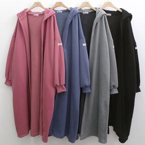 나야홍 / 빅사이즈아우터 V691L511 오픈후드기모롱가디건 PO