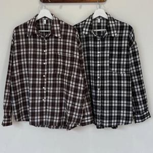 나야홍 / 빅사이즈셔츠 V681L511 아이돌박시체크남방 YP