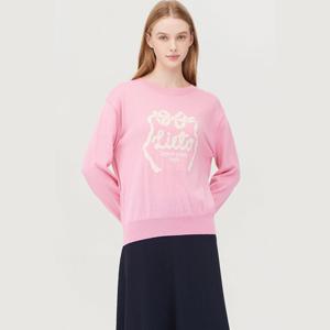 [베네통]리본 자카드 스터드 니트 (BAKPE3561)