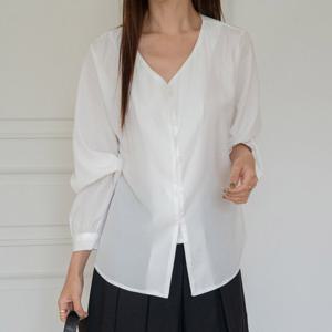 나야홍 / 빅사이즈 511 브이허리매듭블라우스 DRDV695