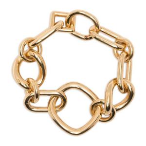 셀린느 골드 톤 폴리시드 메탈 체인 링크 팔찌 B102Y6BRA 35OR