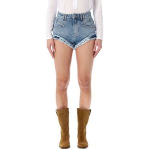 이자벨마랑에뜨왈 프레이드 헴 하이웨이스트 데님 쇼츠 SH0283F