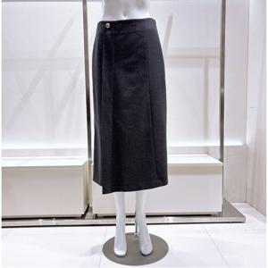 [비지트인뉴욕] 밑단 언발란스 미디 스커트 VBBSR15