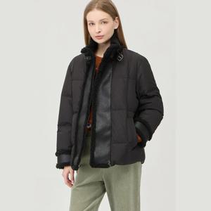 [베네통] 무스탕 블록 덕다운 점퍼 BAPDE8561