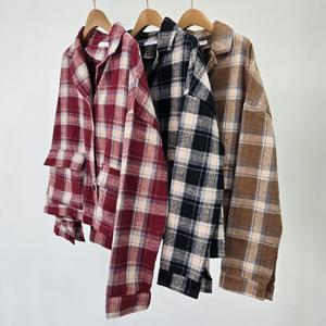 나야홍 / 빅사이즈아우터 T276L510 먼데이체크포켓셔츠자켓 NR