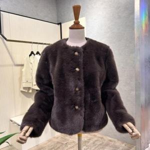 [ab.f.z]AOZ4QF011_라운드 크롭 페이크 퍼 자켓