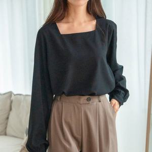 나야홍 / 빅사이즈 511 네모카라셔링블라우스 DRDV713