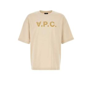 APC 아이보리 코튼 오버사이즈 티셔츠 COHLRM26385 AAD