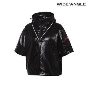 [와이드앵글]  WWW23101Z1 PF 글램 후디 반팔 패딩 아노락 L (Black)