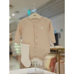 [에뜨와] 베이지마론바디수트양말세트 (07T117907) 출산 신생 백일 돌선물