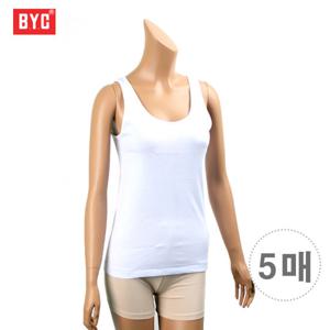 [BYC] 여성 조끼 베이직 런닝 코튼 민소매 여자런닝 5매세트