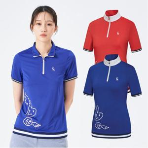 비티알 BTR 여성 골프웨어 여름 반팔 집업 티셔츠