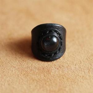 에치펠레 통가죽 알반지 시크블랙/주문제작/남자반지/커플반지