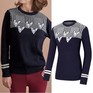 비티알 BTR 여성 골프웨어 겨울 자가드 니트