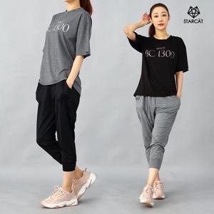 홈트 홈요가 운동복 빅사이즈 로고티 TTS1300P5