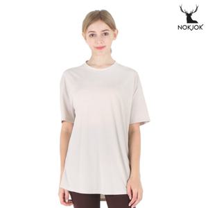 녹족 요가복 필라테스복 아이비 루즈핏 반팔티 아이보리