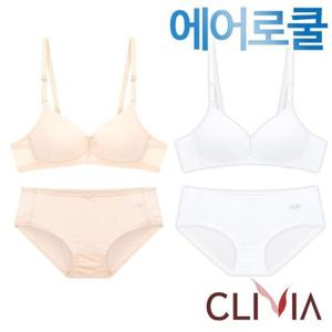 [고아라]노와이어/75A~85B/주니어2단계 에어로쿨 몰드브라팬티2종(CLB6051)