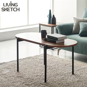 [리빙스케치] 도밍고 1200 타원형 미들 테이블 카페 업소용 테이블