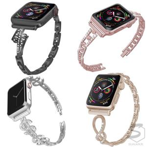 애플워치7 41 45mm 호환 럭셔리 큐빅 슬림 메탈밴드시계줄스트랩