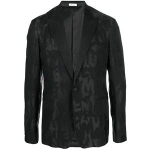 25 FW Alexander McQueen 올오버 로고 프린트 블레이저 726283QUU93 TP432340930
