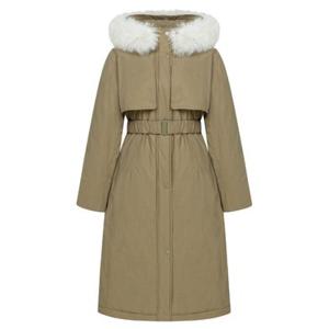 [백화점]후드 퍼 야상 벨티드 롱 다운(EGDHOK99)