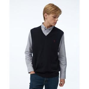 헤지스 남성 24FW 스테디셀러 네이비 짜임 울 베스트 WHSW4D334N2