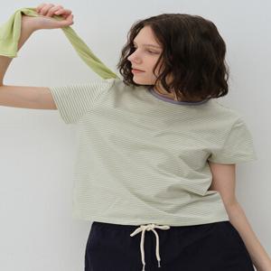 BREEZY STRIPE T-SHIRTS - LEMON ZEST