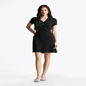 핏 앤 플레어 폴로 원피스