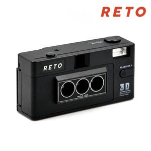 Reto [최상급 / 김포공항롯데마트점] Kodak 레트로 3D 필름 카메라 블랙 (J)RETO_3DFC_BLACK