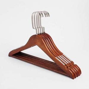 엄지척 옷걸이 여성 논슬립 원목 5p 클래식