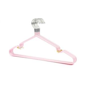 엄지척 PVC코팅 10p핑크 슬림옷걸이 철제 옷걸이
