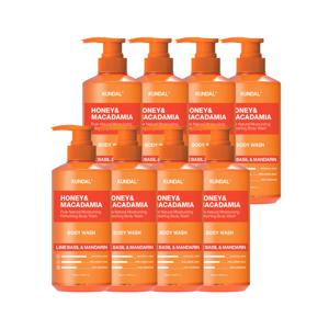 쿤달 쿤달 허니 앤 마카다미아 퓨어 바디워시 아로마 에디션 라임바질앤만다린 500ml x8개