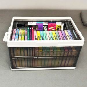 엄지척 접이식 오픈형 폴딩박스 투명 30L