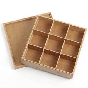 엄지척 칸막이보관함 대나무박스 수납보관함 속옷보관함