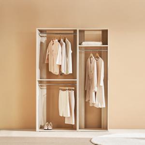 장인가구 [비밀특가] 장인가구 올리세 E0 드레스룸 시스템 옷장 세트 1400 B (800 2단행거+600 긴옷행거)