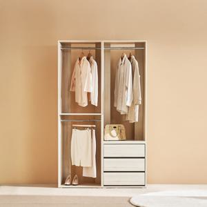 장인가구 [비밀특가] 장인가구 올리세 E0 드레스룸 시스템 옷장 세트 1200 B (600 2단행거+서랍옷장)