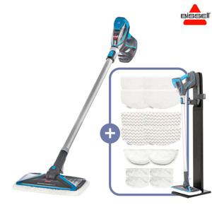 비쎌 비쎌 슬림 스팀청소기 PERFECT 패키지 (그레이블루+정품걸레14P+거치대)