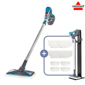 비쎌 비쎌 슬림 스팀청소기 DAILY 패키지 (그레이블루+정품걸레8P+거치대)