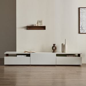 레브루 오슬로 1800 모던 화이트 높은 티비다이 티비장 서랍형 tv선반